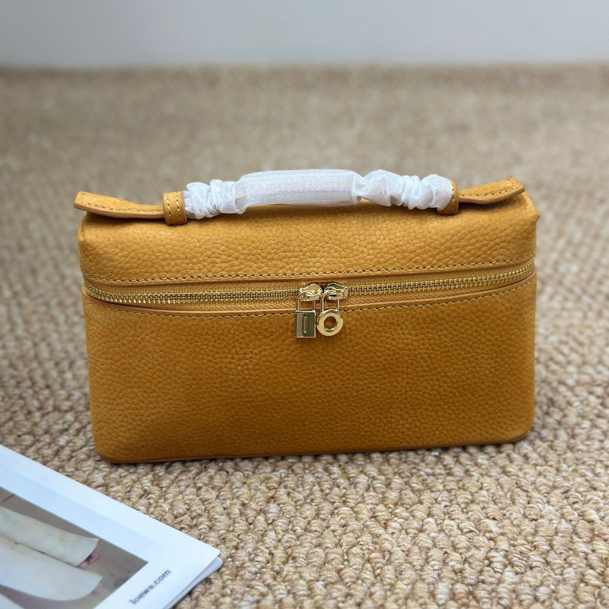 Women's Quality Lunch Box Matte Suede Genuine Crossbody Bags