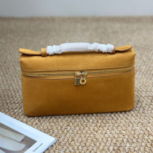 Women's Quality Lunch Box Matte Suede Genuine Crossbody Bags