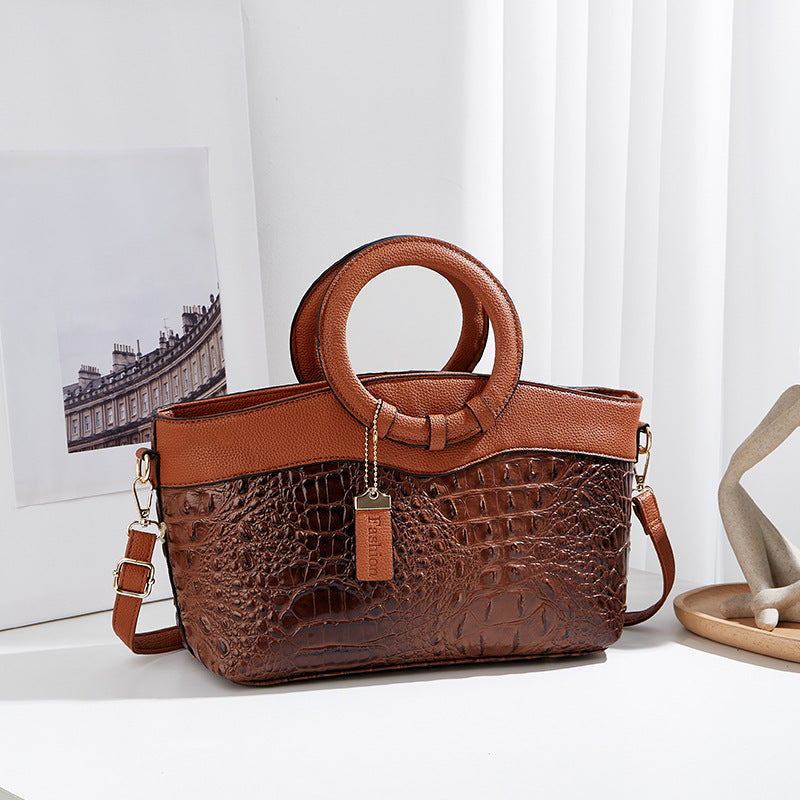 Women's Unique Stylish Personalized Crocodile Pattern Crossbody Bags