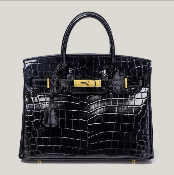 Women's Pattern Genuine Leather First Layer Cowhide Handbags
