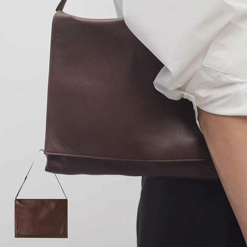 Senior Simple Envelope Sheepskin Flip Stitching Bags