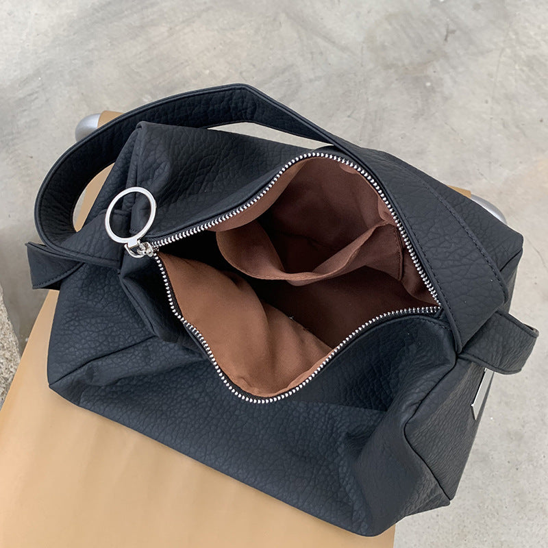 Women's Ge Macaron Large Capacity Soft Leather Shoulder Bags