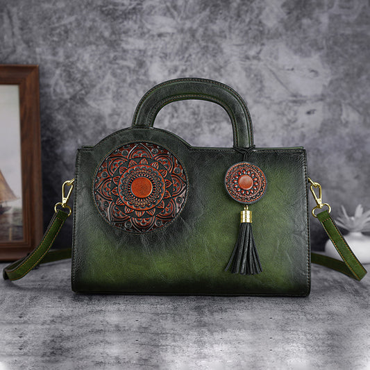 Women's Spring Retro Trendy Hand-rub Color Large Crossbody Bags