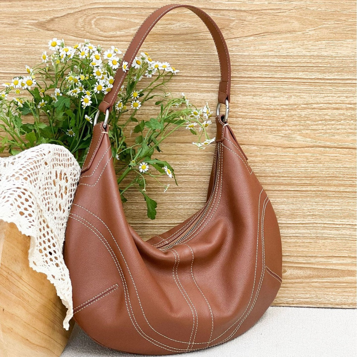 Women's Spring Designer High-grade First Layer Cowhide Shoulder Bags