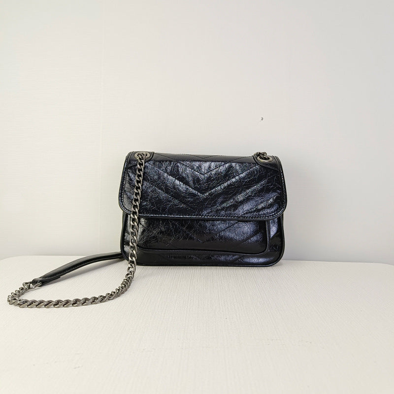 Women's Hobo First Layer Cowhide Chain Underarm Crossbody Bags