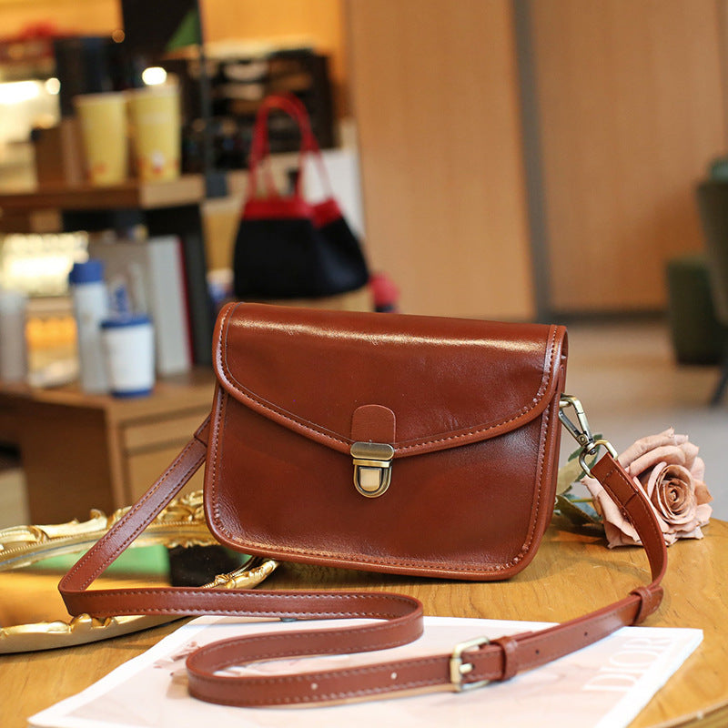 Women's Large Capacity Genuine Leather Vegetable Tanned Shoulder Bags