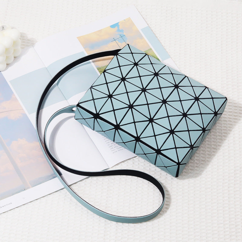 Style Limited Box Geometric Diamond Pattern Shoulder Bags