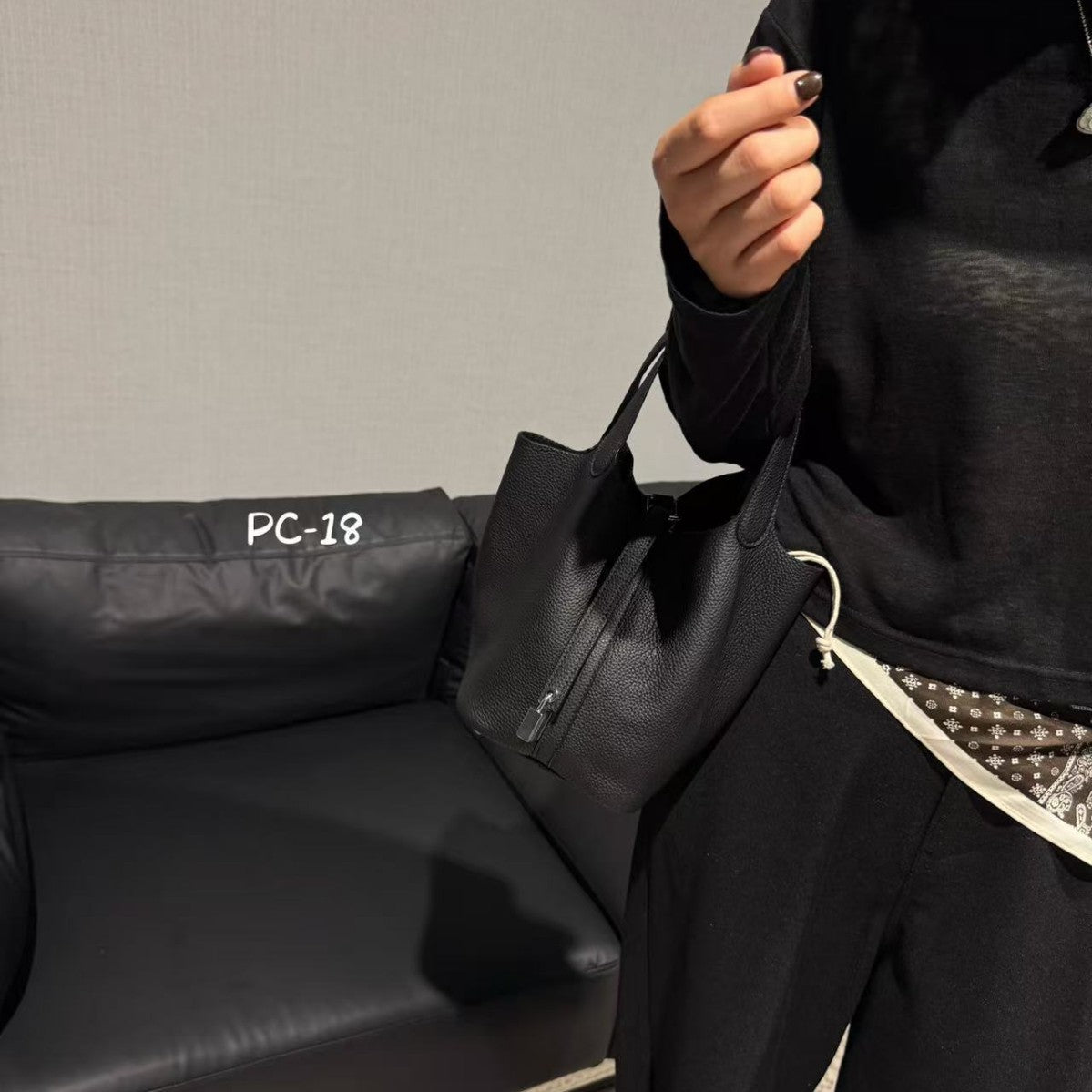 Women's First Layer Cowhide Vegetable Basket Crossbody Bags