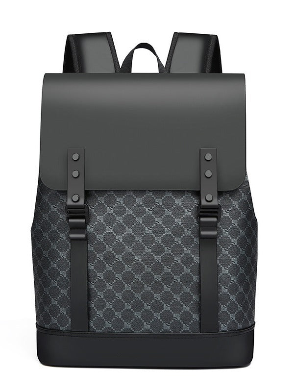 Men's Trendy Large Capacity Plaid Fashion Business Trip Backpacks