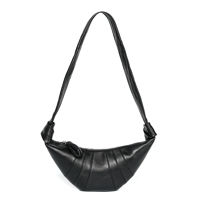 Croissant High-grade Sheepskin Claw Niche Genuine Shoulder Bags