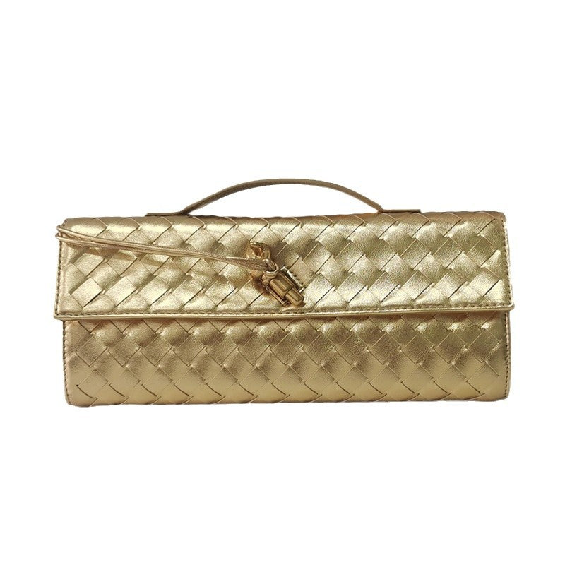 Women's Popular Niche Woven Baguette Fashion Horizontal Handbags