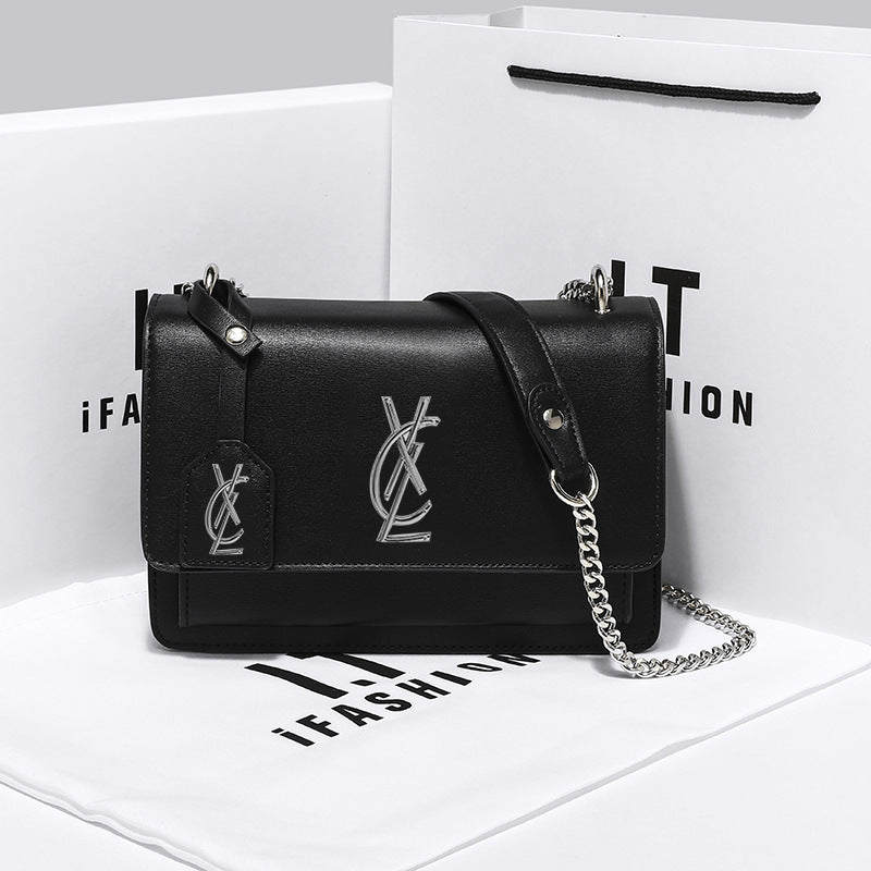 Women's Genuine Leather Summer Chain High Sense Crossbody Bags