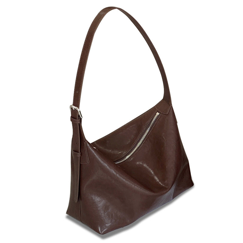 Women's Genuine Leather Cowhide Retro Commuter Underarm Shoulder Bags