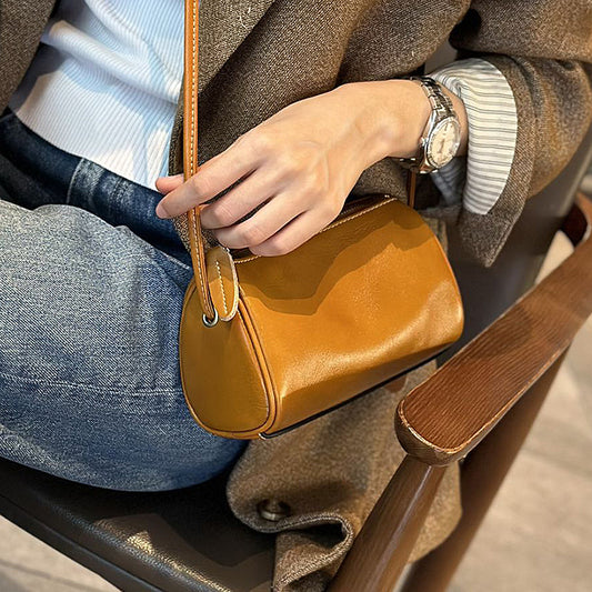 Women's Genuine Leather High-grade Retro Fashion Cowhide Crossbody Bags