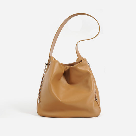 First Layer Cowhide Female Simple Underarm Shoulder Bags