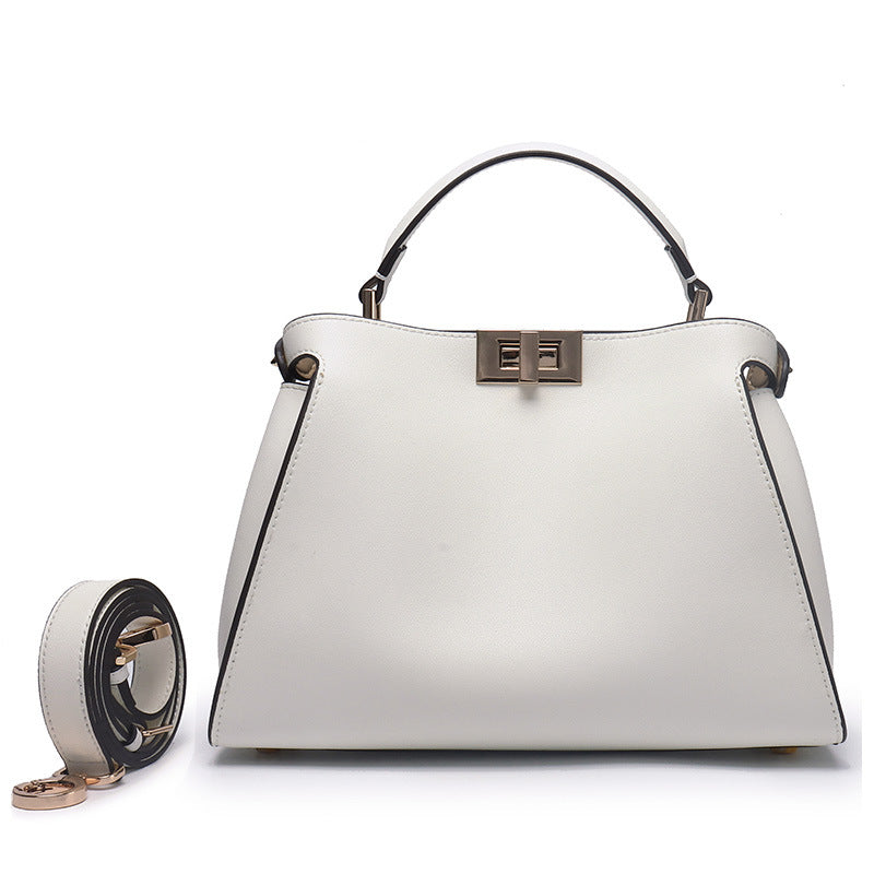 Women's Genuine Leather Professional Style Temperament Rotating Handbags