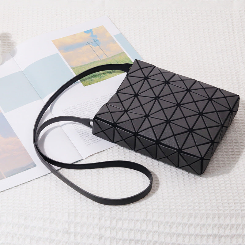 Box Geometric Diamond Pattern Portable Fashion Crossbody Bags