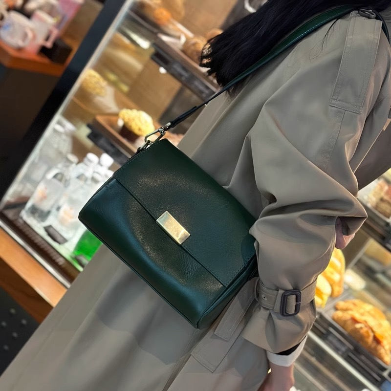Women's Genuine Leather Plant Cow Retro Fashion Crossbody Bags