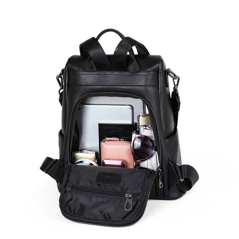 Women's Fashion Genuine Leather Large Capacity Trendy Backpacks