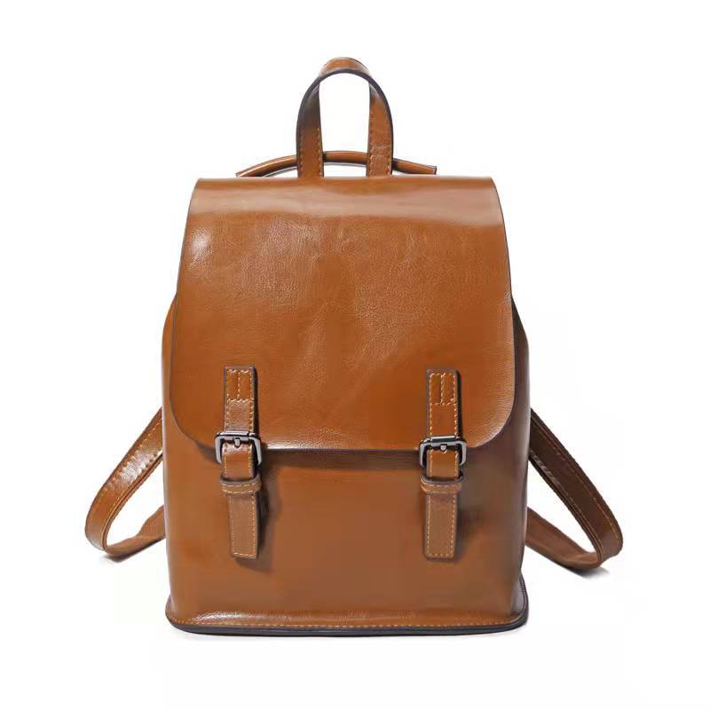 Women's Genuine Leather Retro Style Fashion Backpacks