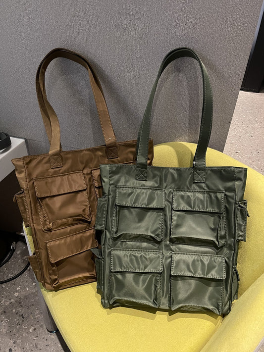 Tooling Style Large Fashion Nylon Cloth Shoulder Bags