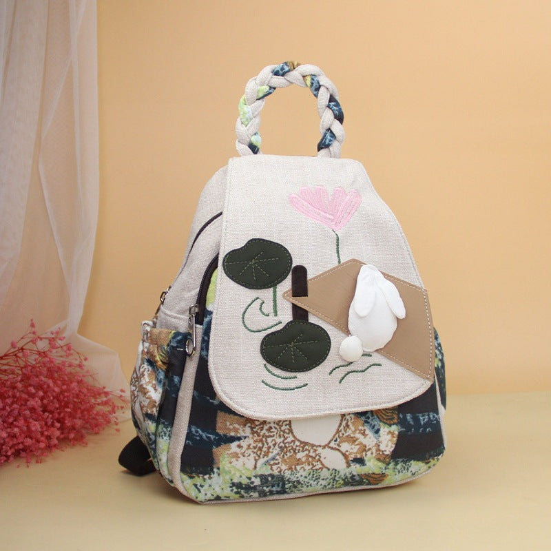 Three-dimensional Rabbit Artistic College Han Chinese Backpacks