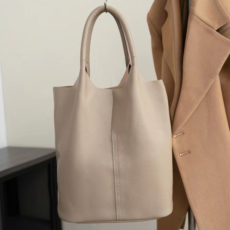 Women's Genuine Leather Large Capacity Commuter High-grade Shoulder Bags