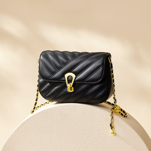 Women's Pretty Leather Packet Chain Fashion Shoulder Bags
