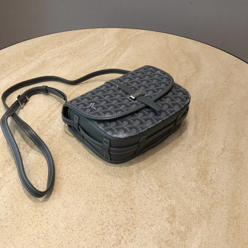 Slouchy Single Saddle Dog Teeth Monogram Shoulder Bags