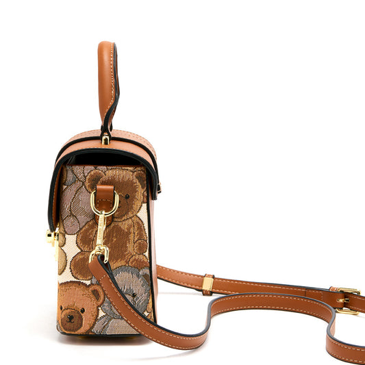 Women's Attachment Mobile Female Woven Flower Cloth Crossbody Bags