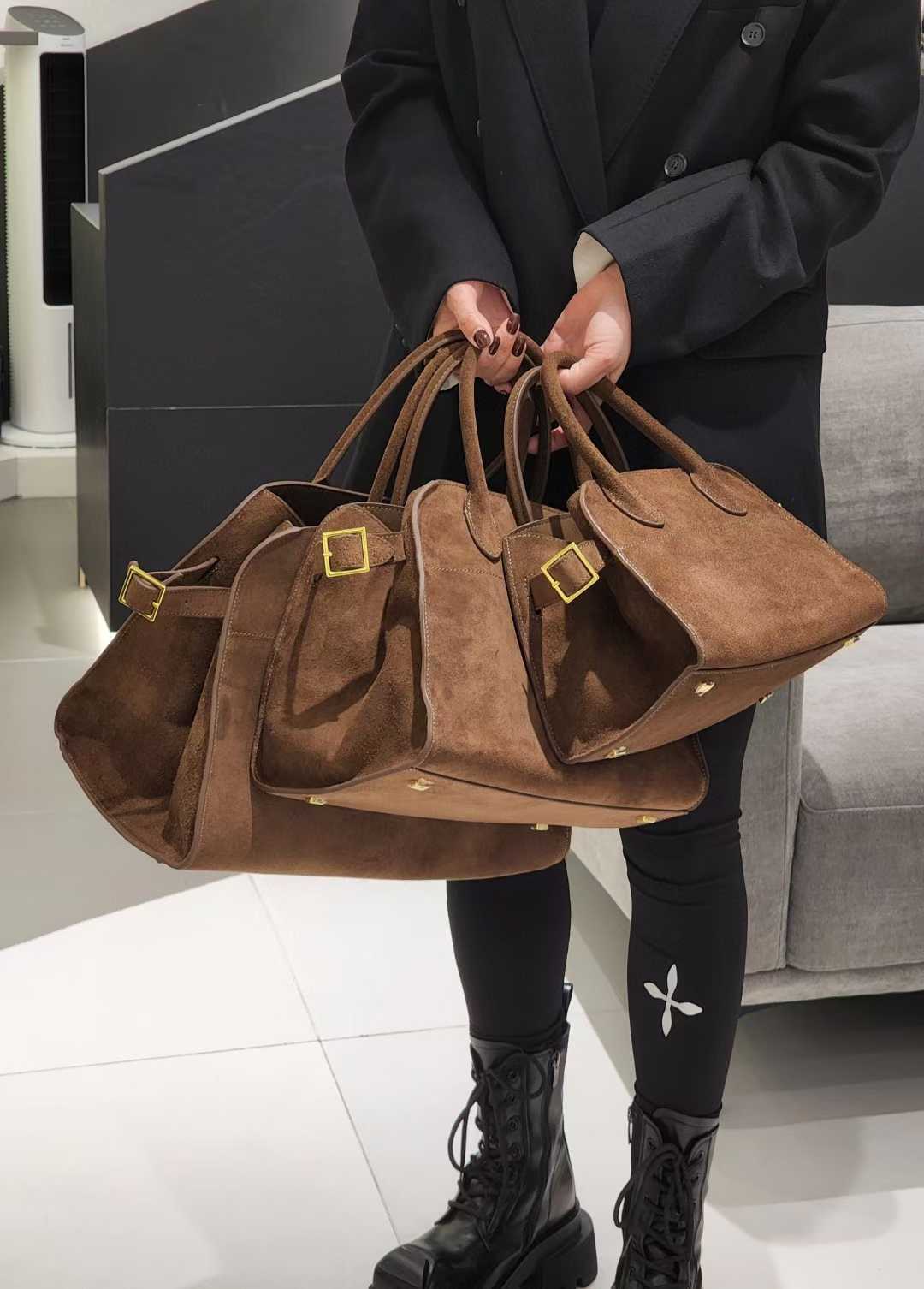 Women's Matte Leather Large Capacity Totes First Handbags