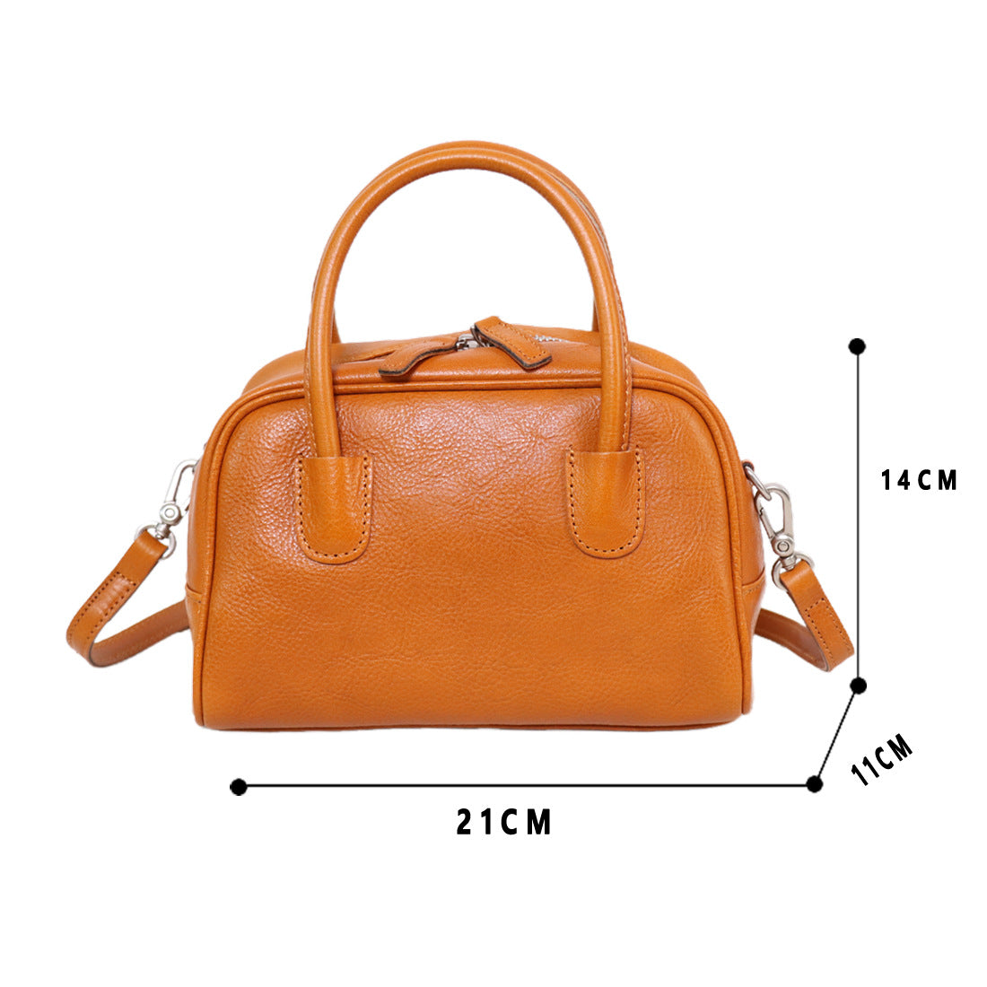 Women's Bowling Leather Pillow Vegetable Tanning Minority Handbags