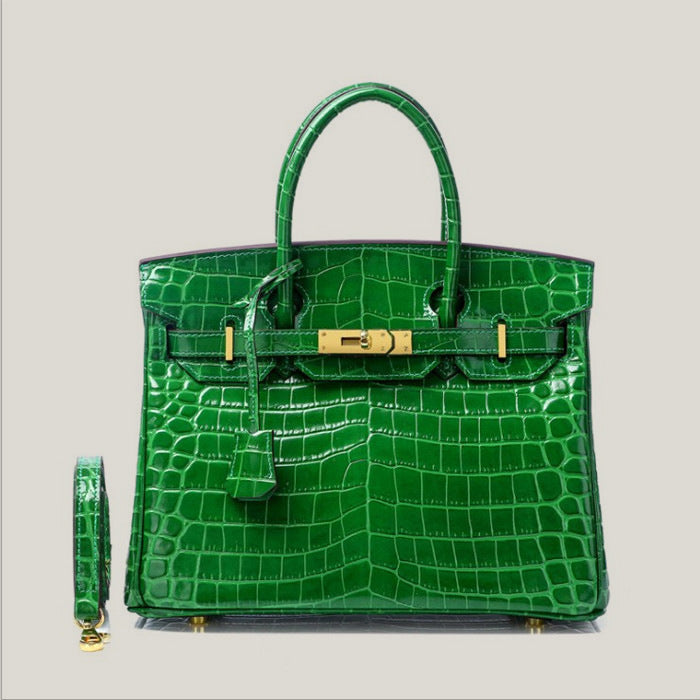 Women's Pattern Genuine Leather First Layer Cowhide Handbags