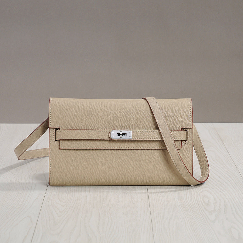 Women's Hand-held Kelly Genuine Leather One Commuting Bags