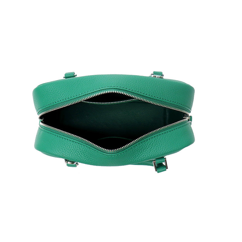 Women's Home First Layer Cowhide Feather Large Capacity Handbags