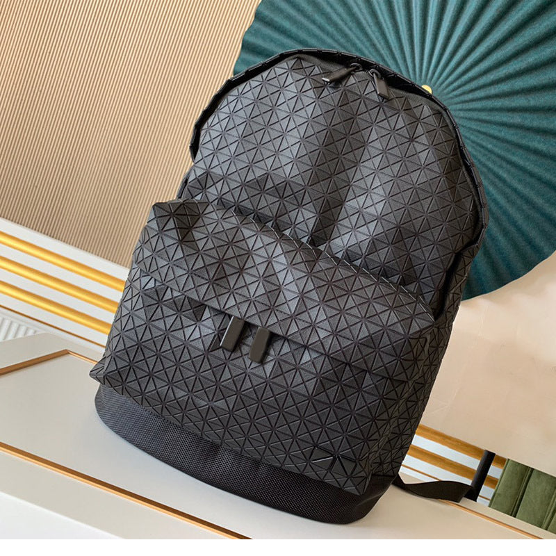 Women's Geometric Rhombus Large Capacity Silicone Checked Bags