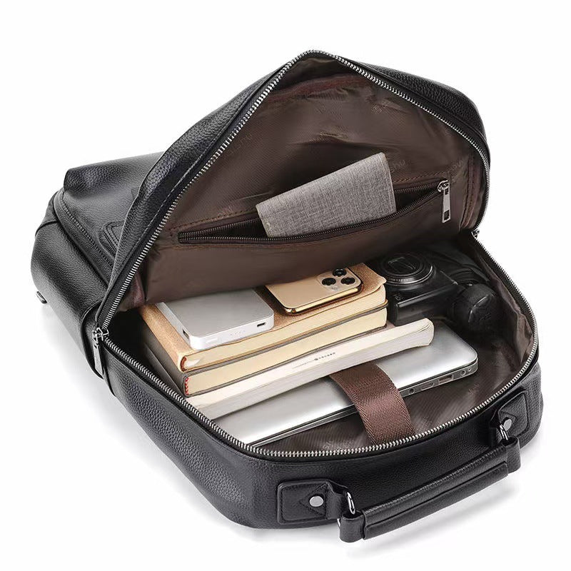 Beautiful Men's Leather Fashion College Computer Backpacks