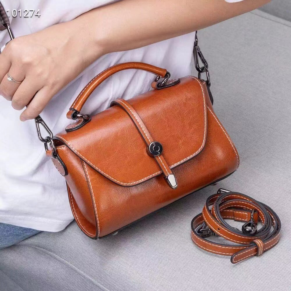 Stylish Trendy Women's Cowhide Fashion Leather Crossbody Bags