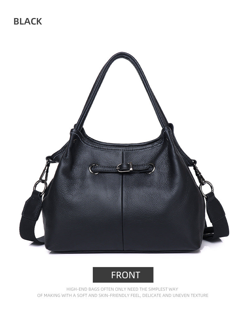 Women's Large Capacity Soft Leather Fashionable Simple Handbags