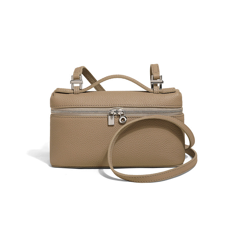 Women's Cowhide Lunch Box Genuine Leather Shoulder Bags