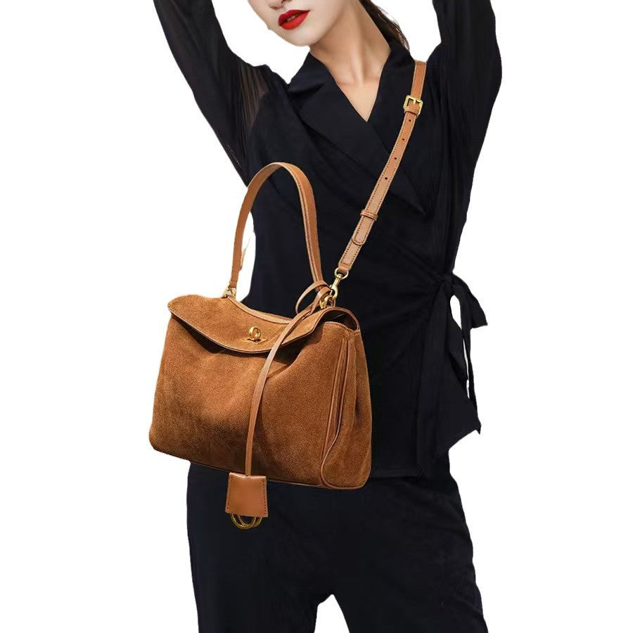 Women's Style Cowhide Large Capacity High Sense Crossbody Bags