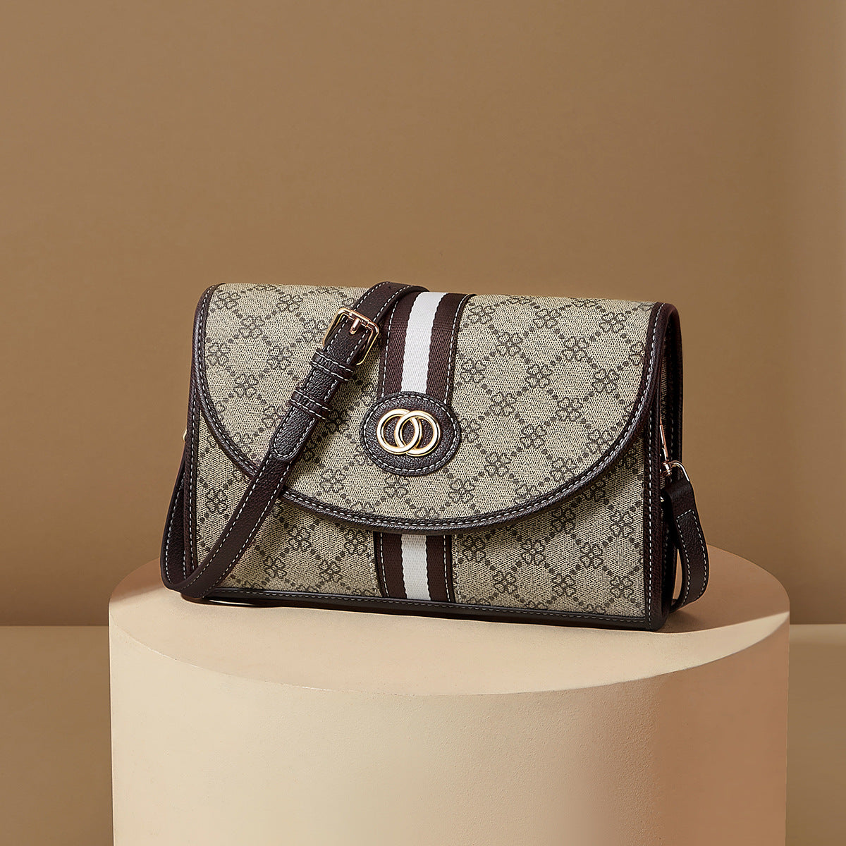 Women's Trendy Fashion Contrast Color Strap Crossbody Bags