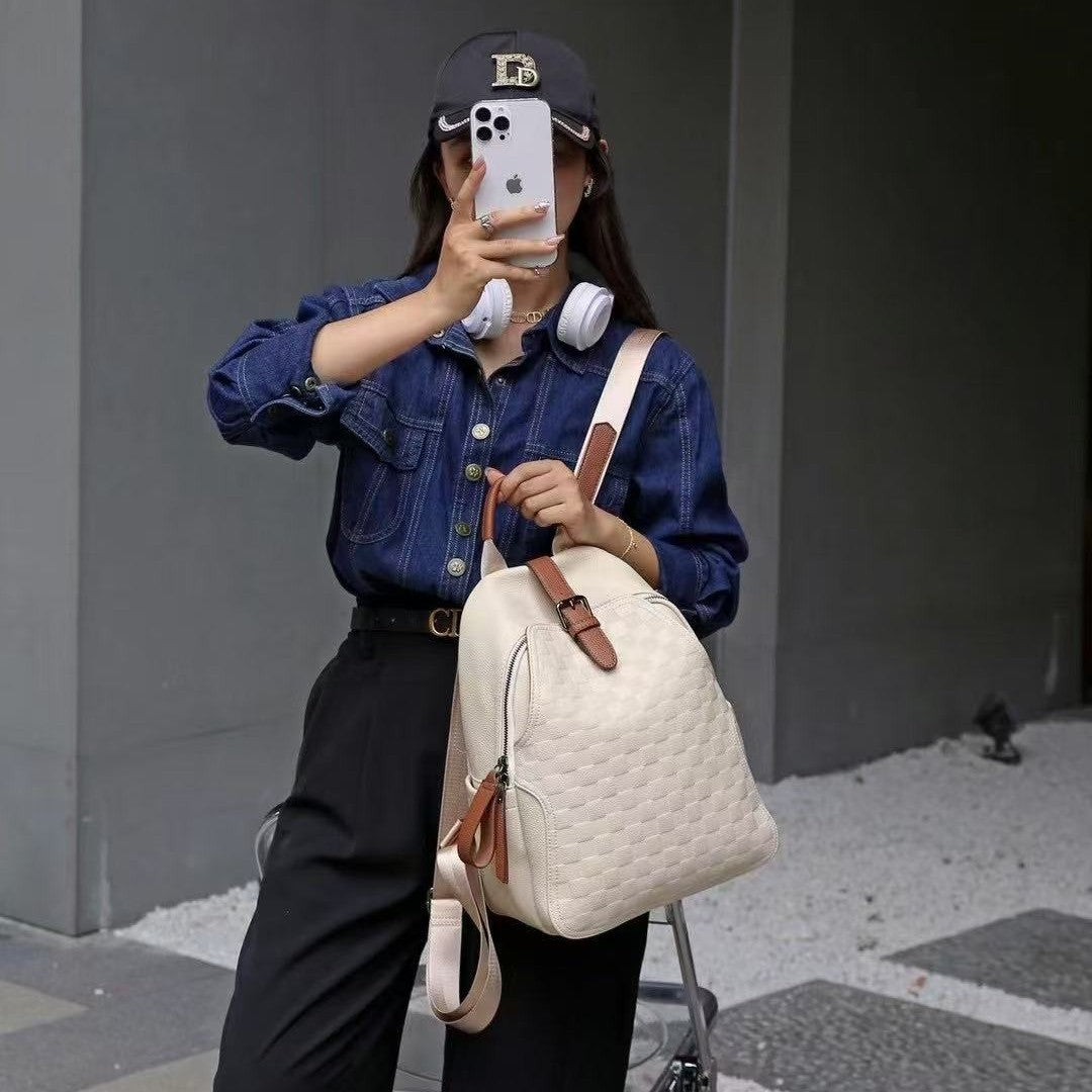 Creative Classy Women's Checked Fashion Simple Backpacks