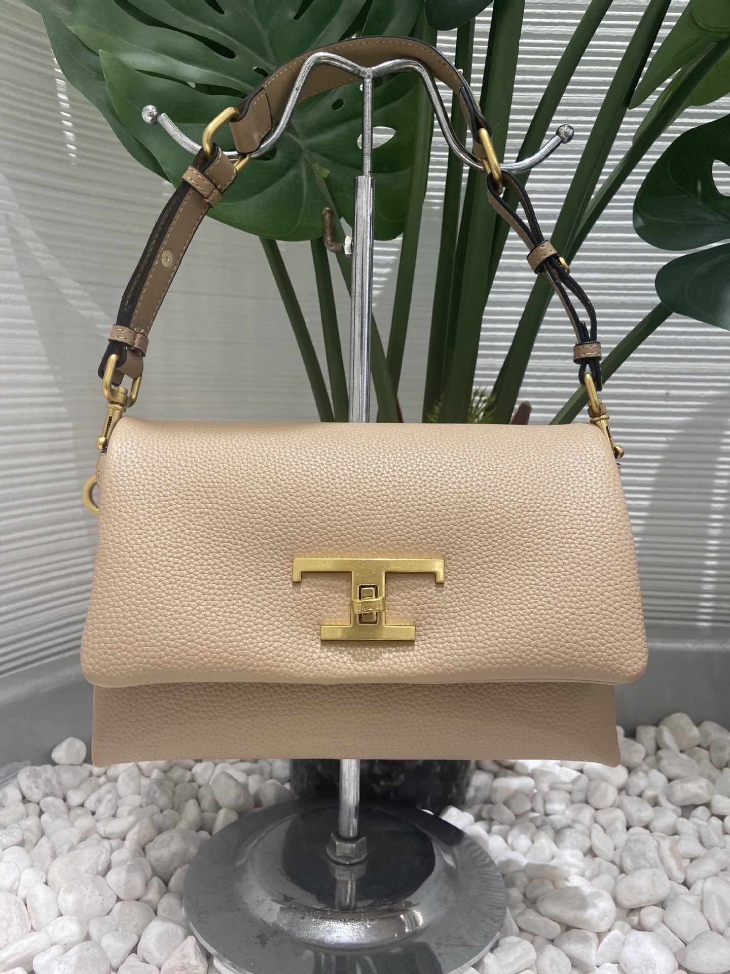 Women's Lychee Pattern Cow Leather Cloud Underarm Shoulder Bags