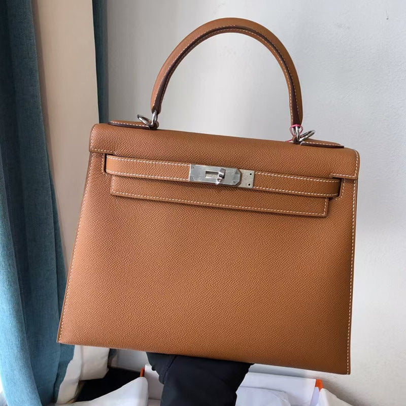 Women's Palm Print Second Generation Kelly Cowhide Handbags