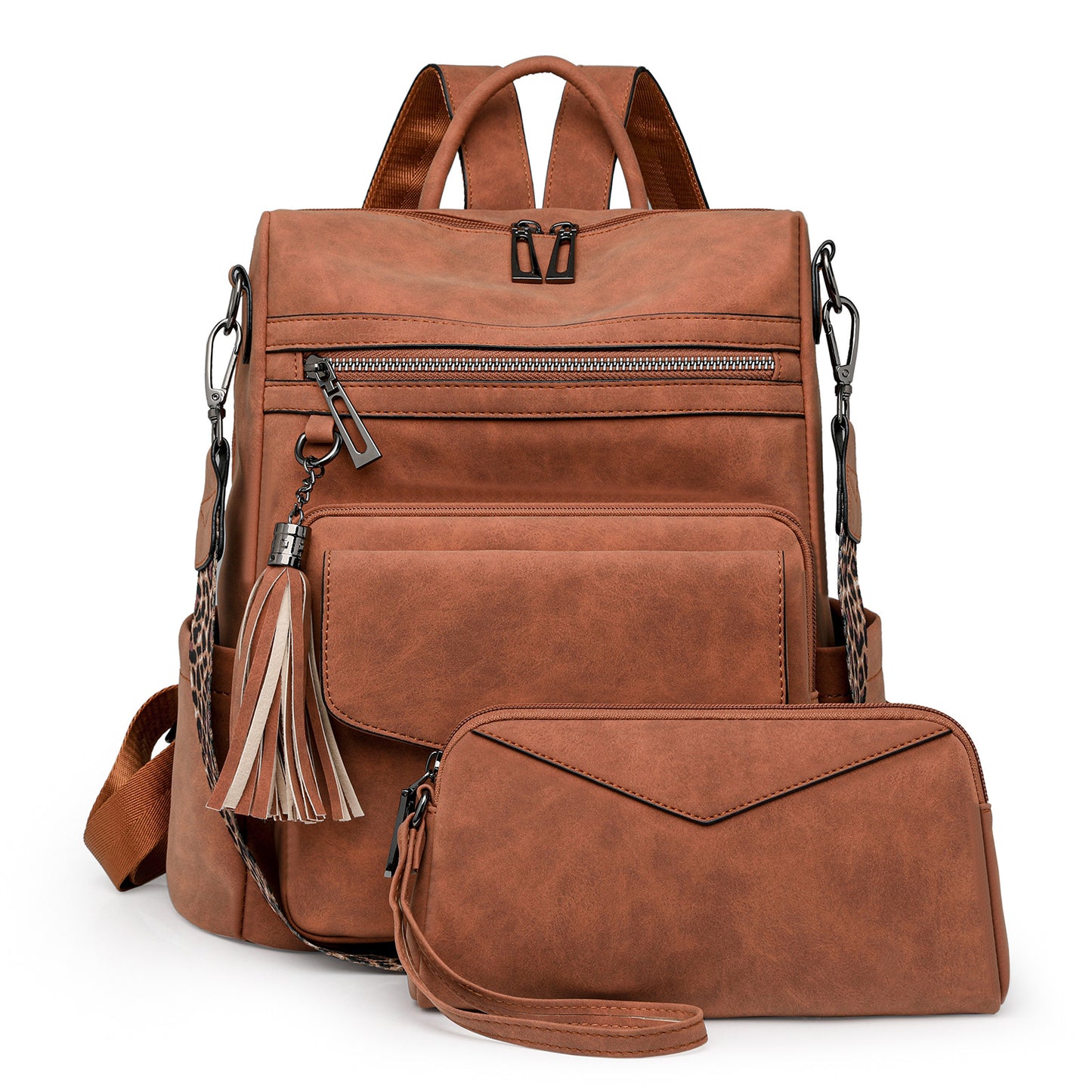 Women's Retro Easy Matching High-grade Two Colors Backpacks