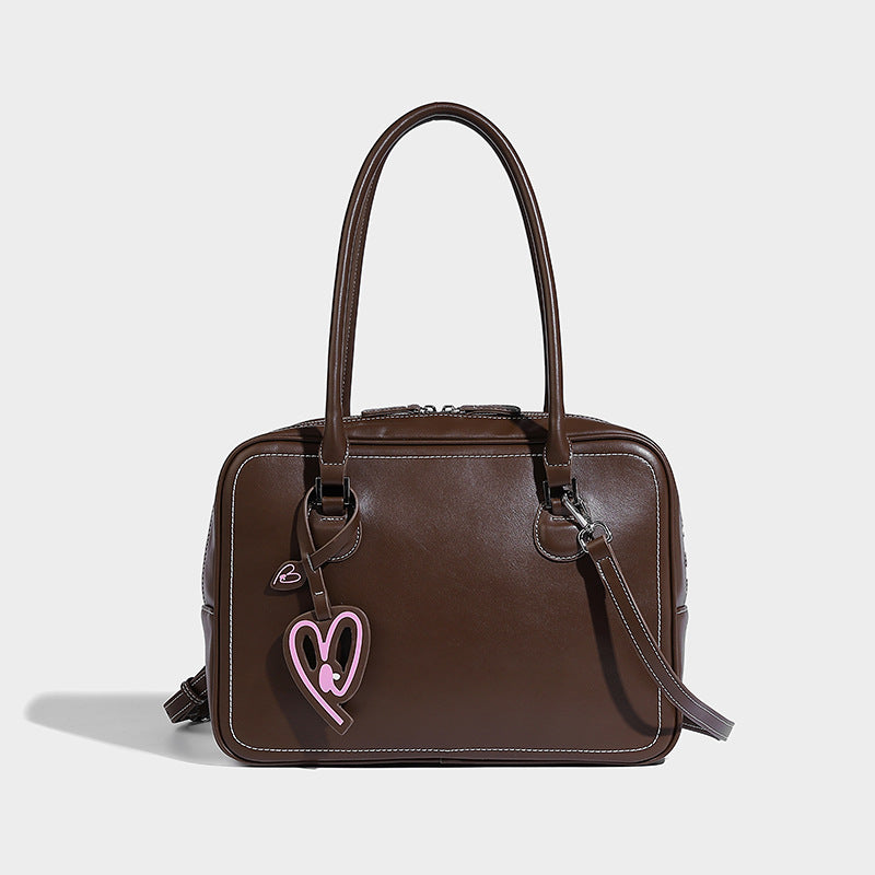 Large Capacity Toast Retro Portable Boston Handbags