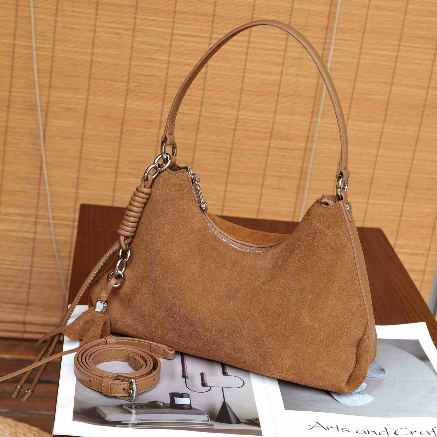 Women's Leather Pillow Fashion Retro Frosted Shoulder Bags