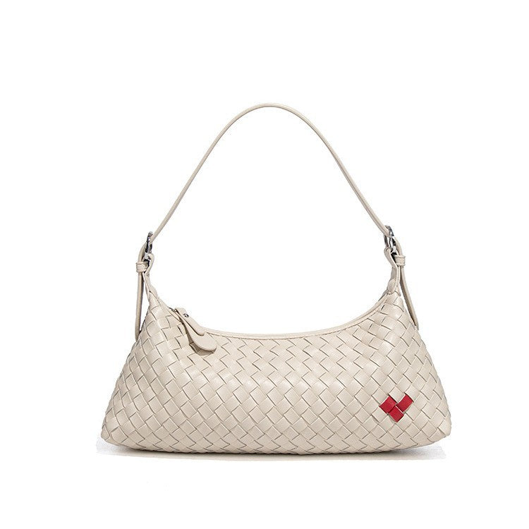 Women's Hand-woven Love Baguette Underarm Portable Dumpling Shoulder Bags