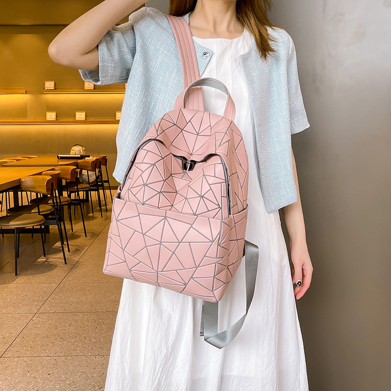 Geometric Diamond Fashion Large Capacity Computer Backpacks